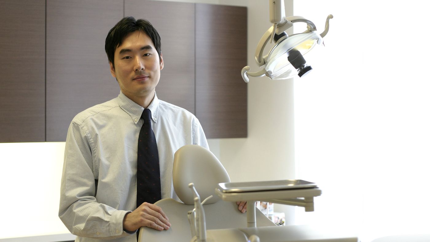 Dr. Choi in his dental office