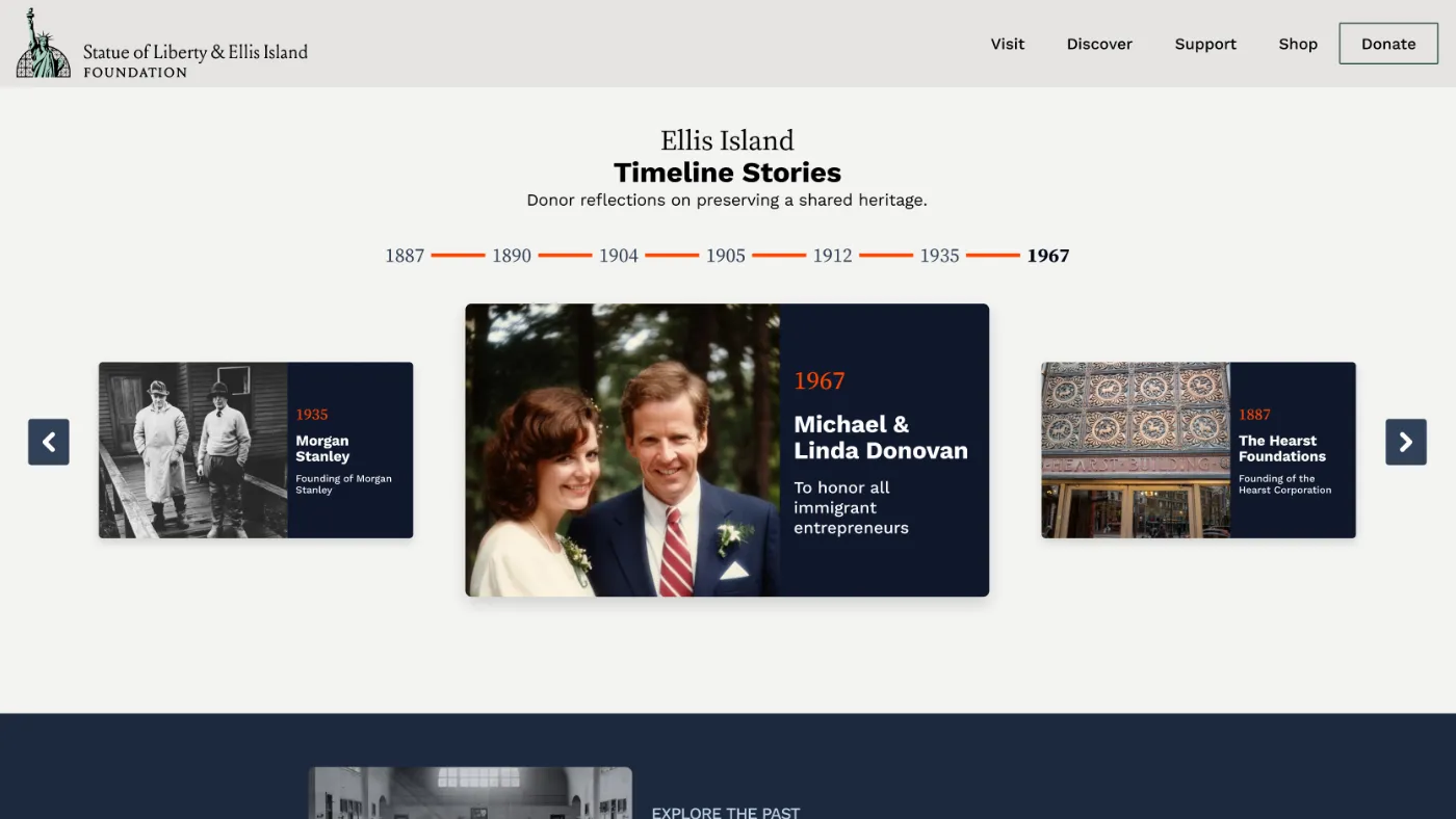 Ellis Island Timeline Stories home page