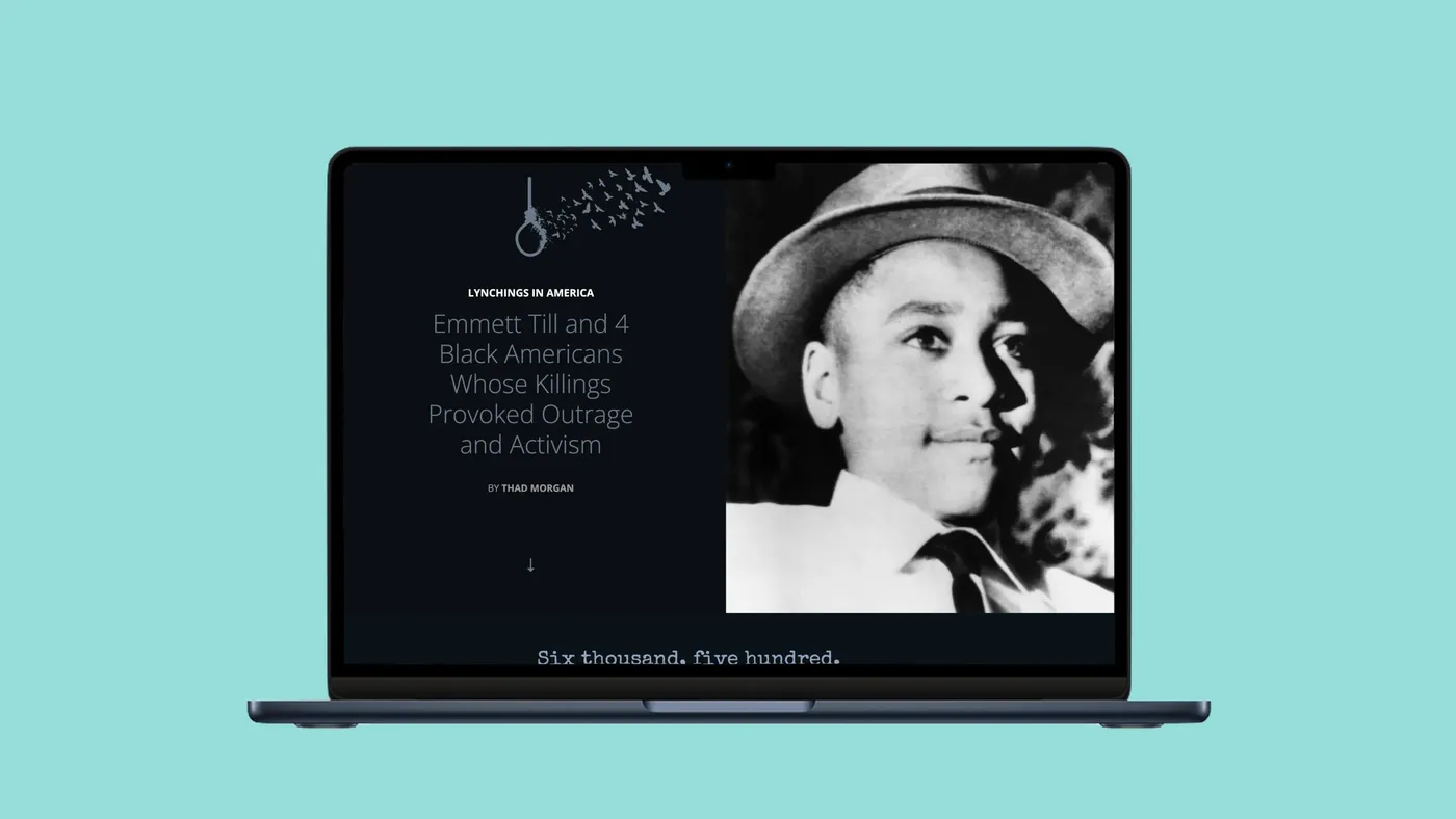 Emmett Till editorial feature layout
