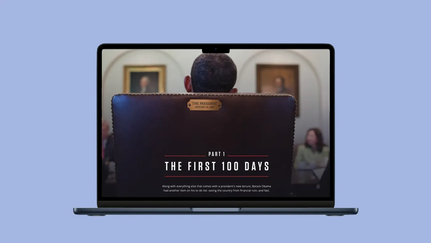 The Obama Years: nine-part oral history with full-width photography