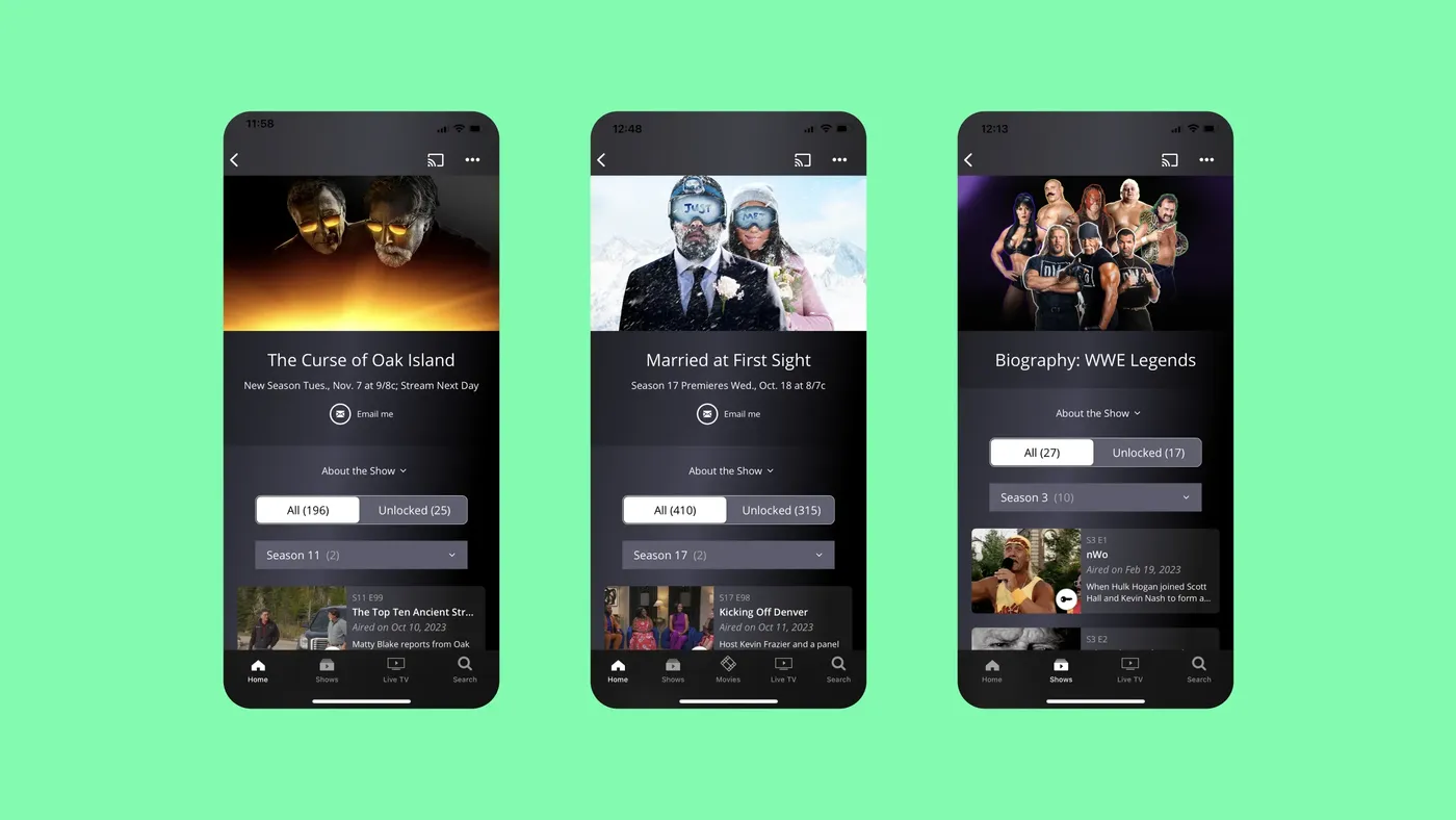 Using a toggle to switch between locked and unlocked content